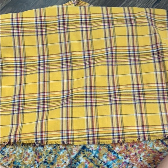 Yellow plaid dress with front zipper - Picture 2 of 3
